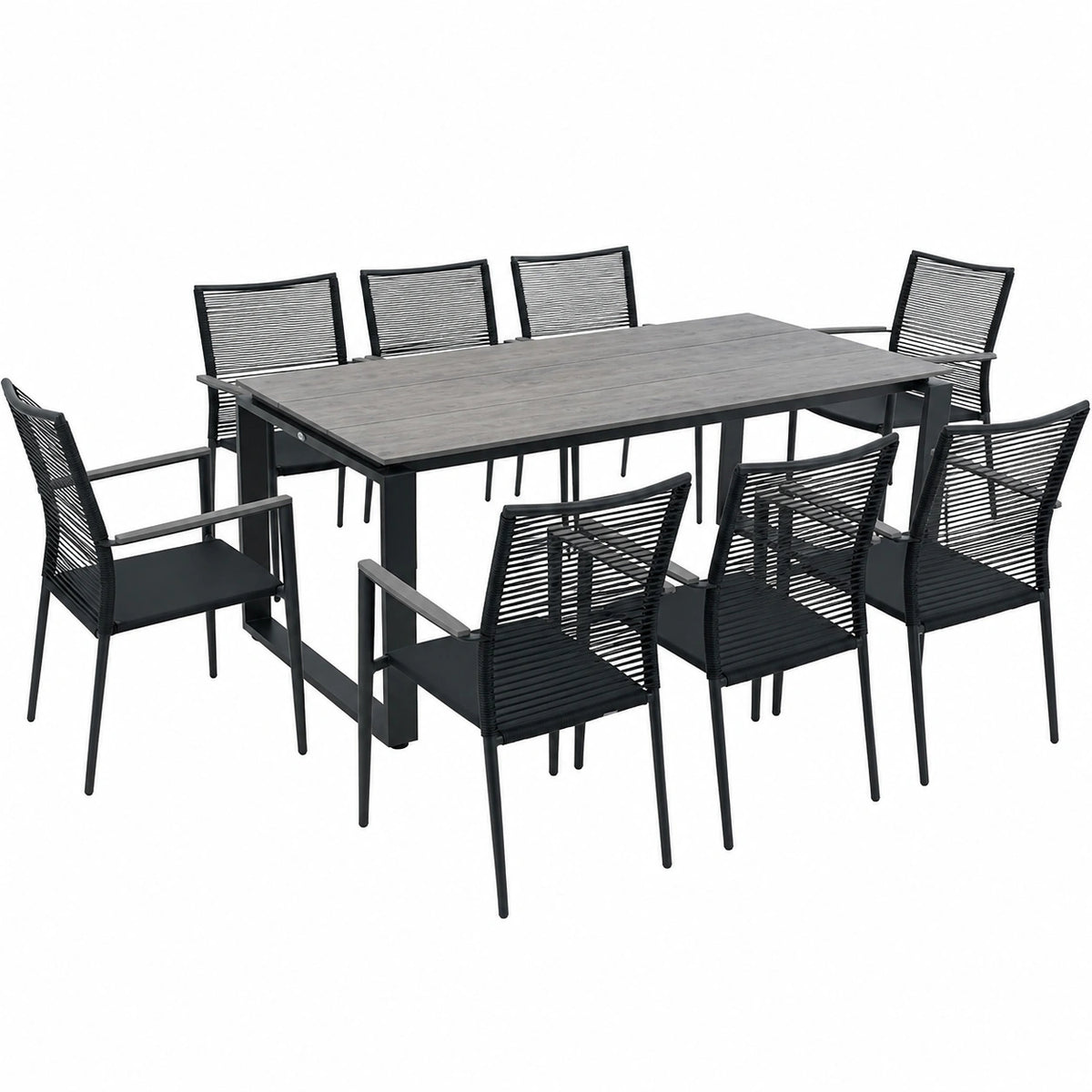 Gartenmöbel – für 6–8 Personen, aus Aluminium