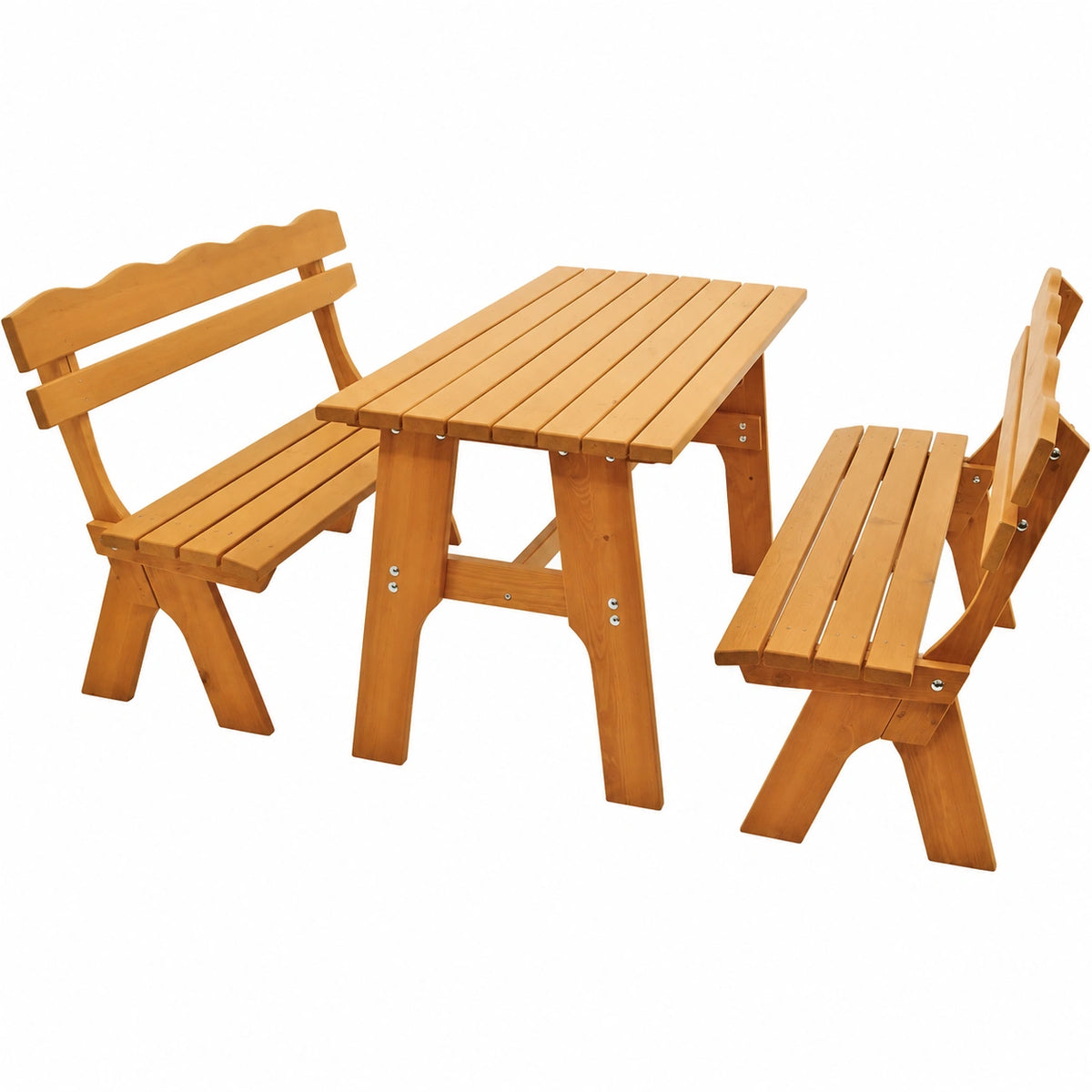 Gartengarnitur – 3-teilig, 70 × 150 cm, aus Kiefernholz