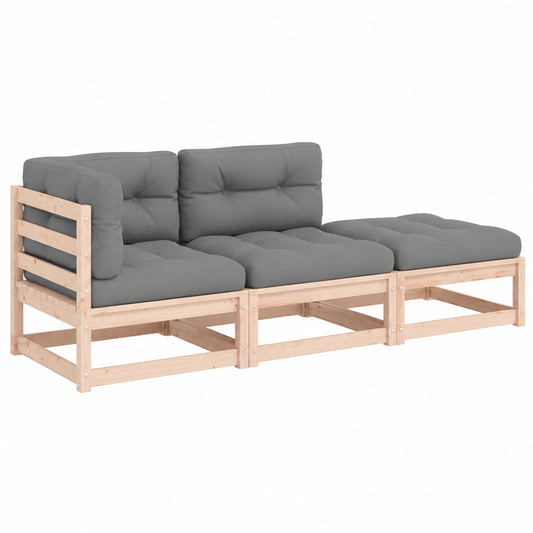Gartenmöbel – 3-teilig, aus Massivholz und Holz, für Balkon