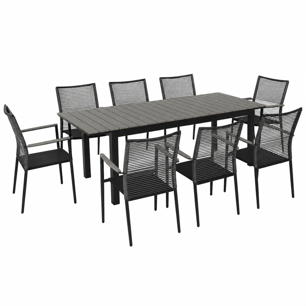 Gartenmöbel – ausziehbar, aus Aluminium